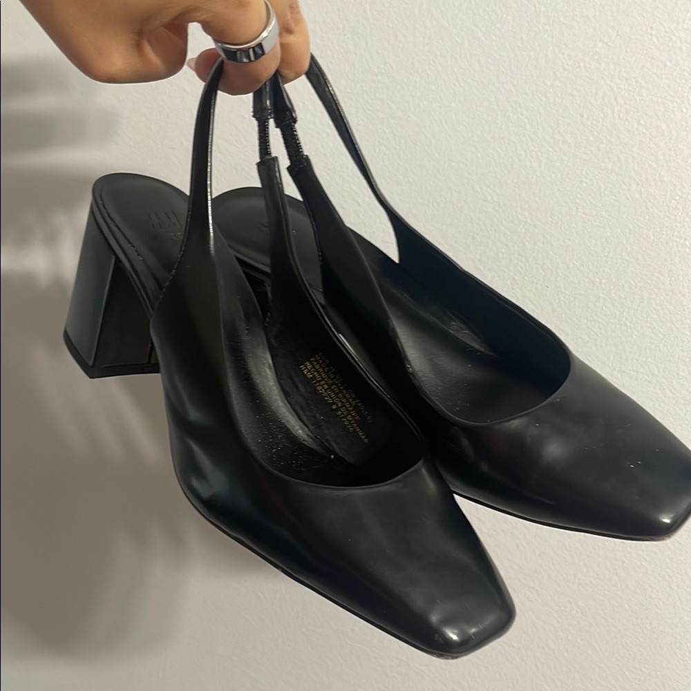 Elegant Black Women's Slingback Heels